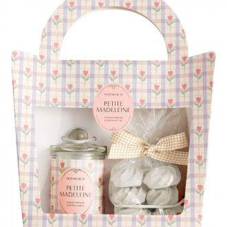 Coffret bougie parfumée et décors gourmandises d'été - Petite Madeleine